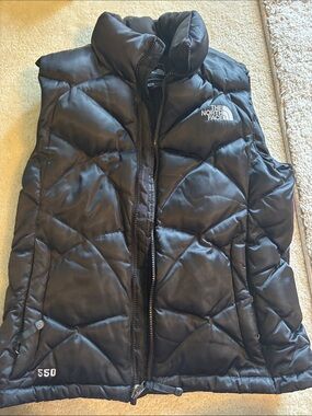 The North Face Black Quilted 550 Down Vest